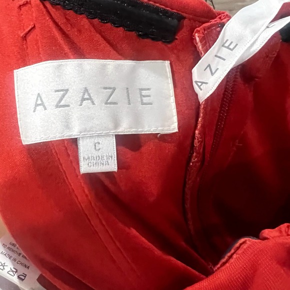 AZAZIE ALMENDRA A-Line Sweetheart Neckline Mesh Floor-Length Dress Rust - Picture 9 of 12